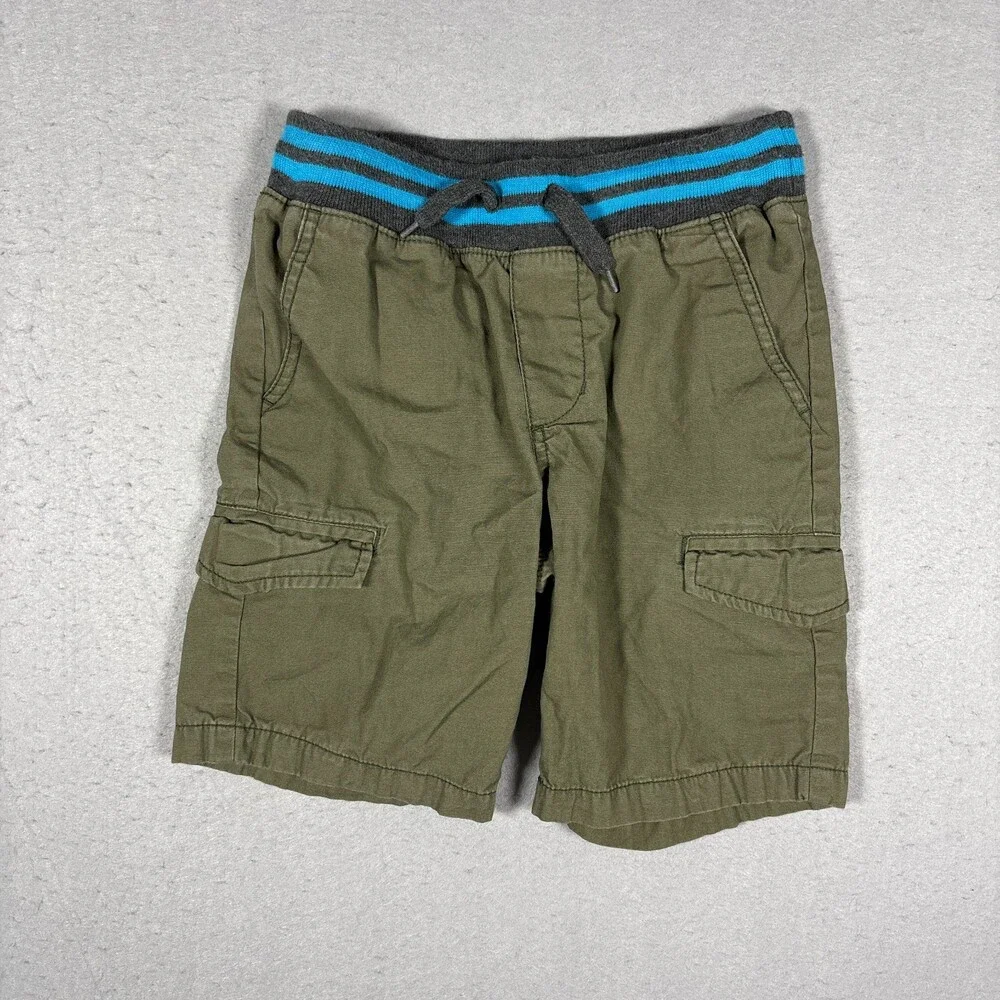 Boy’s Size S 6-7 Old Navy Green Elastic Waist Pull On Summer Cargo Shorts